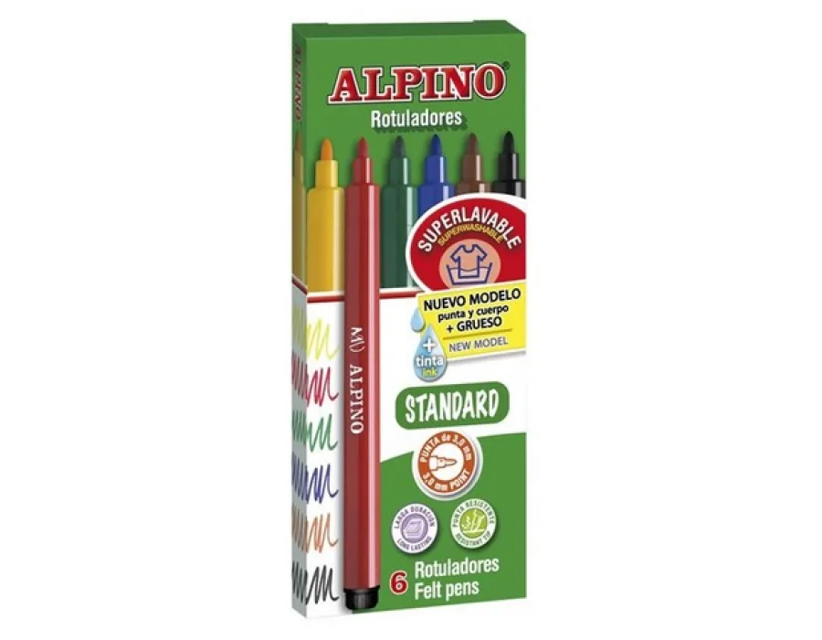 Alpino Keçeli Kalem Standart 6 Renk