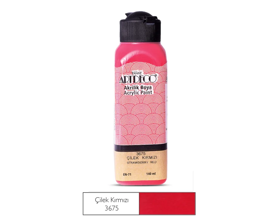 Artdeco Akrilik Boya 140ml Çilek Kırmızı 3675