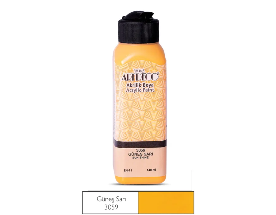 Artdeco Akrilik Boya 140ml Güneş Sarı 3059