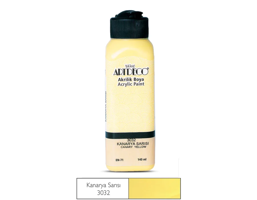 Artdeco Akrilik Boya 140ml Kanarya Sarısı 3032
