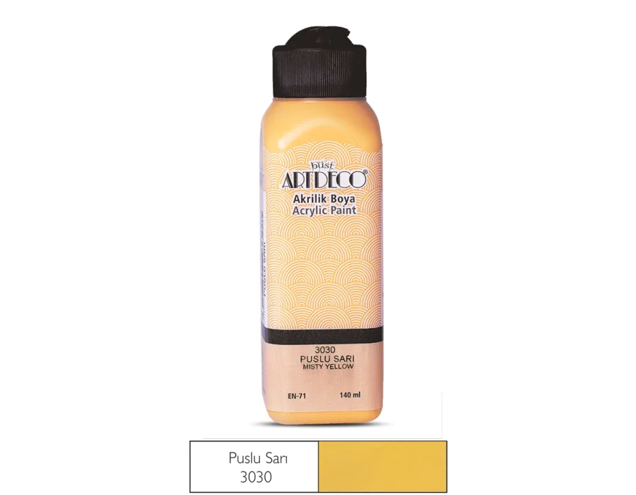 Artdeco Akrilik Boya 140ml Puslu Sarı 3030