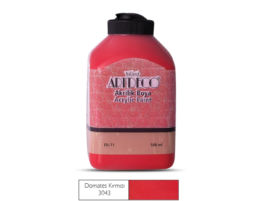 Artdeco Akrilik Boya 500ml Domates Kırmızı 3043