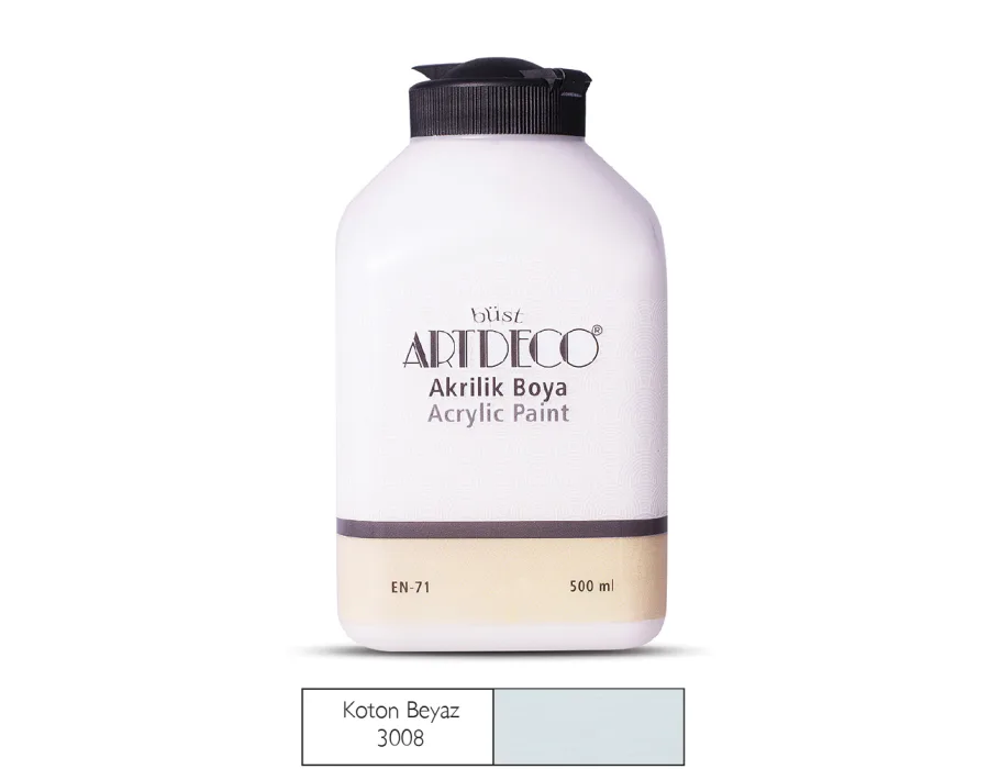 Artdeco Akrilik Boya 500ml Koton Beyaz 3008