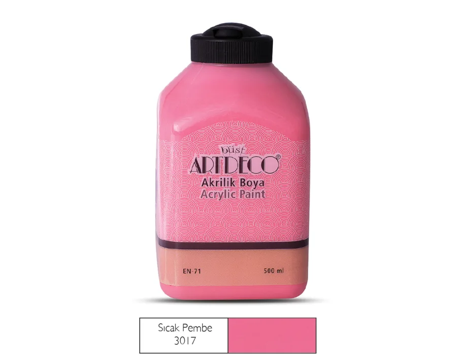 Artdeco Akrilik Boya 500ml Sıcak Pembe 3017