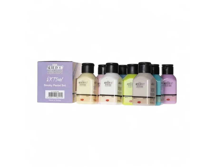 Artdeco Akrilik Boya 8x75ml Set - Smoky Pastel Set