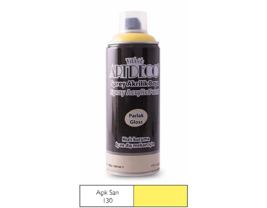 Artdeco Akrilik Sprey Boya 400ml Açık Sarı 130