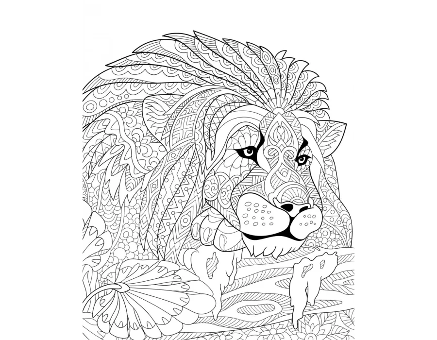 Artdeco Desenli Tuvaller Hayvanlar 40x50cm Aslan