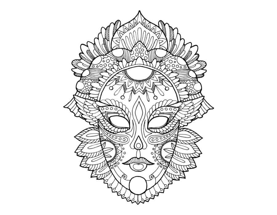 Artdeco Desenli Tuvaller Masalsı 30x40cmMaske
