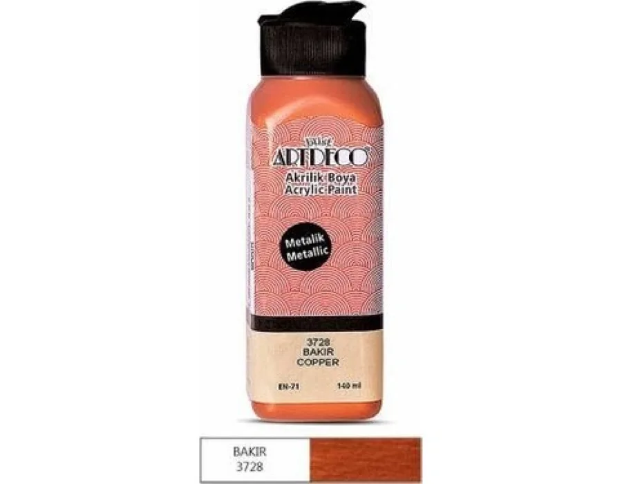 Artdeco Metalik Akrilik Boya 140ml Bakır 3728
