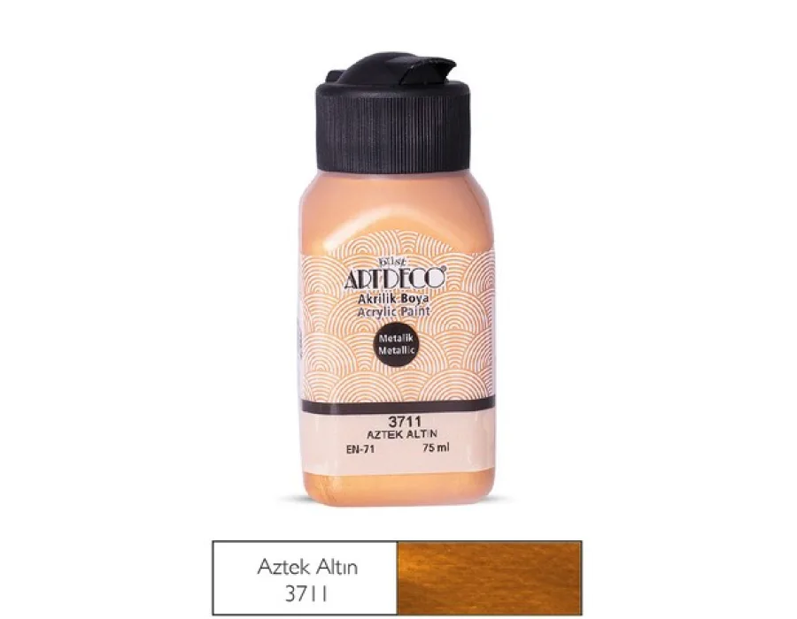 Artdeco Metalik Akrilik Boya 75ml Aztek Altın 3711