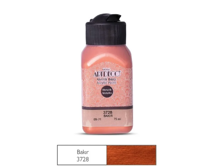 Artdeco Metalik Akrilik Boya 75ml Bakır 3728