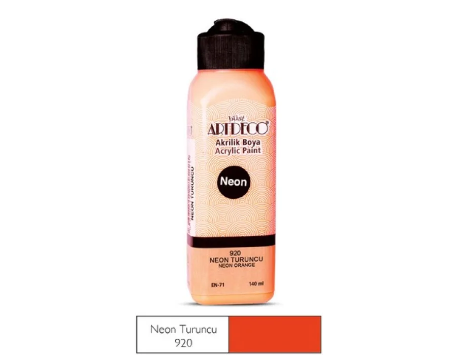 Artdeco Neon Akrilik Boya 140ml N.Turuncu 920