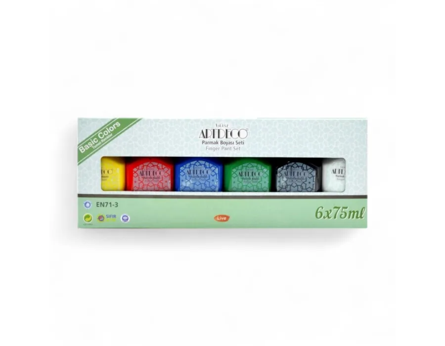 Artdeco Parmak Boyası Seti 6x75ml Temel Renkler