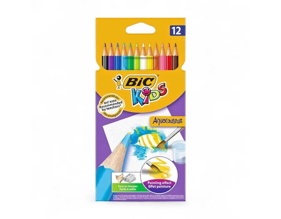 Bic Kids Aquacolour Kuru Sulu Boya 12 Renk