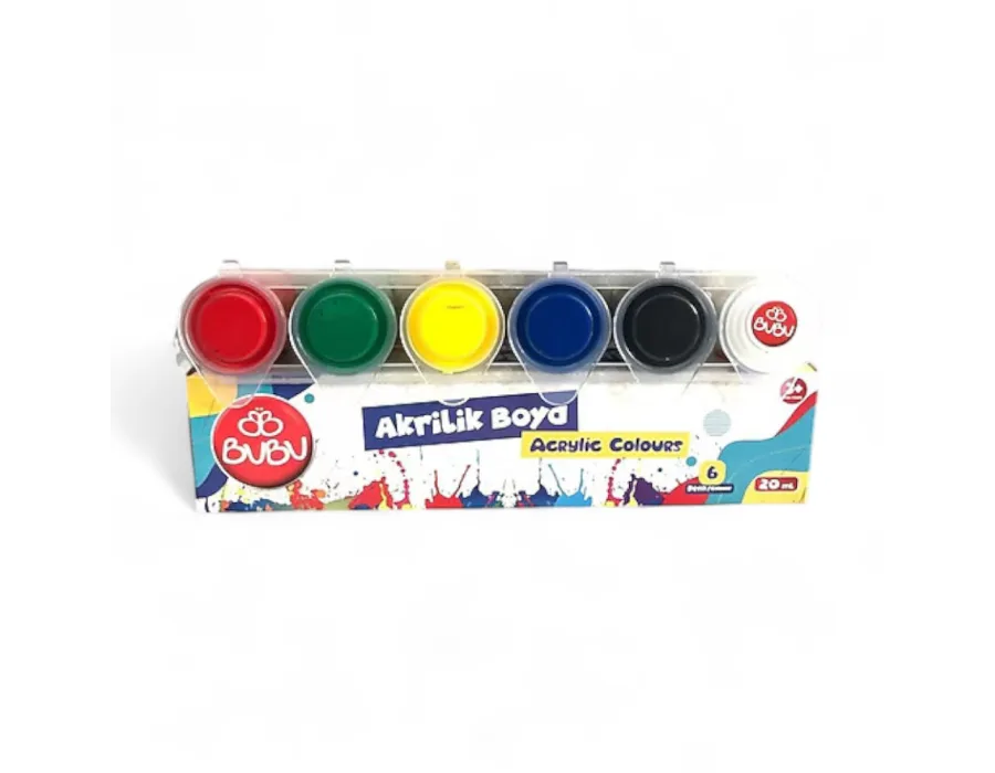 Bu-Bu Akrilik Boya 20 ml 6 Renk