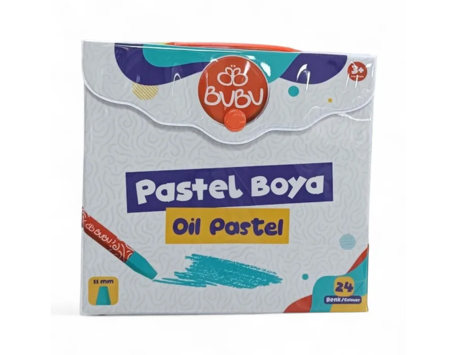 BUBU PASTEL BOYA 24 RENK ÇANTALI (PVC)