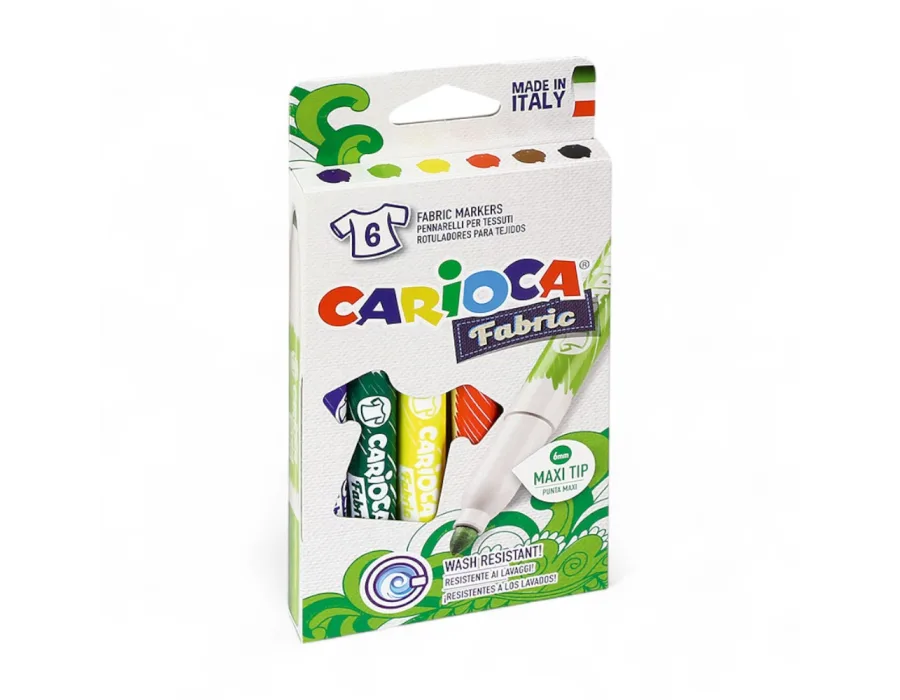 Carioca Keçeli Kumaş Kalemi Maxi (Tekstil) 6 Renk