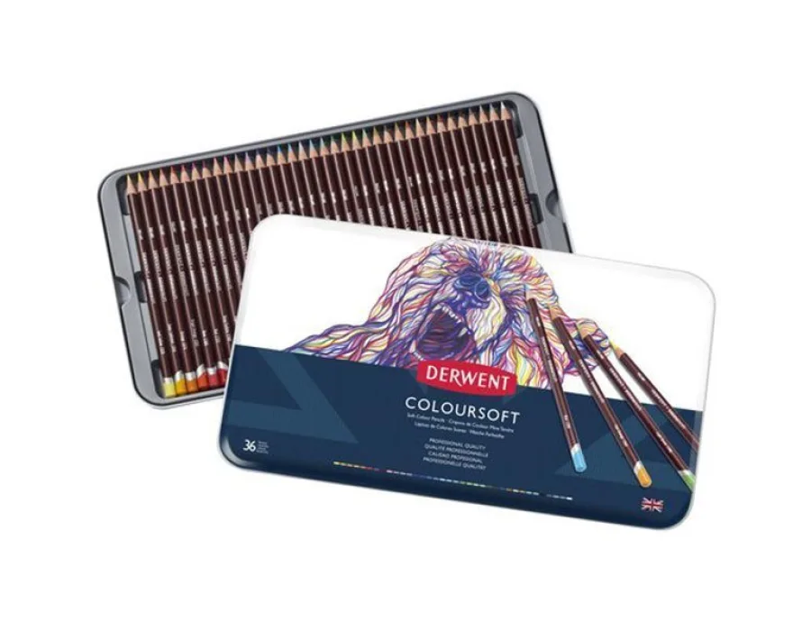 DERWENT COLOURSOFT 36'LI TENEKE KUTU