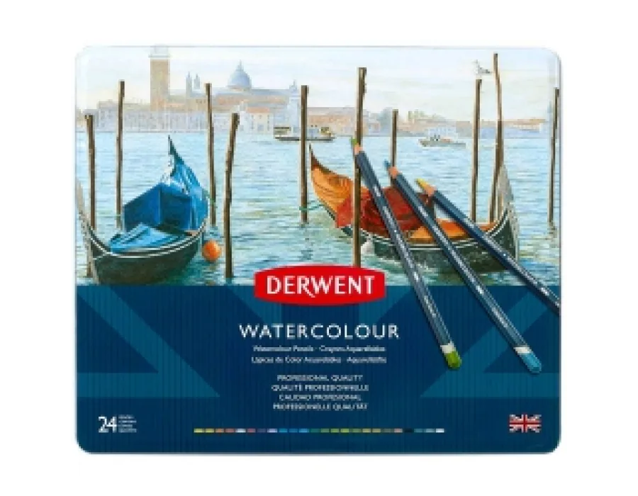 DERWENT WATERCOLOUR 24'LÜ TENEKE KUTU