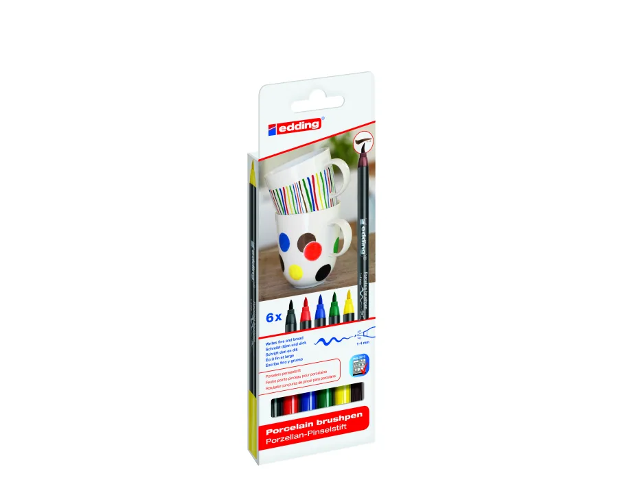 EDDİNG 4200 PORSELEN KALEMİ 6LI SET FAMİLY