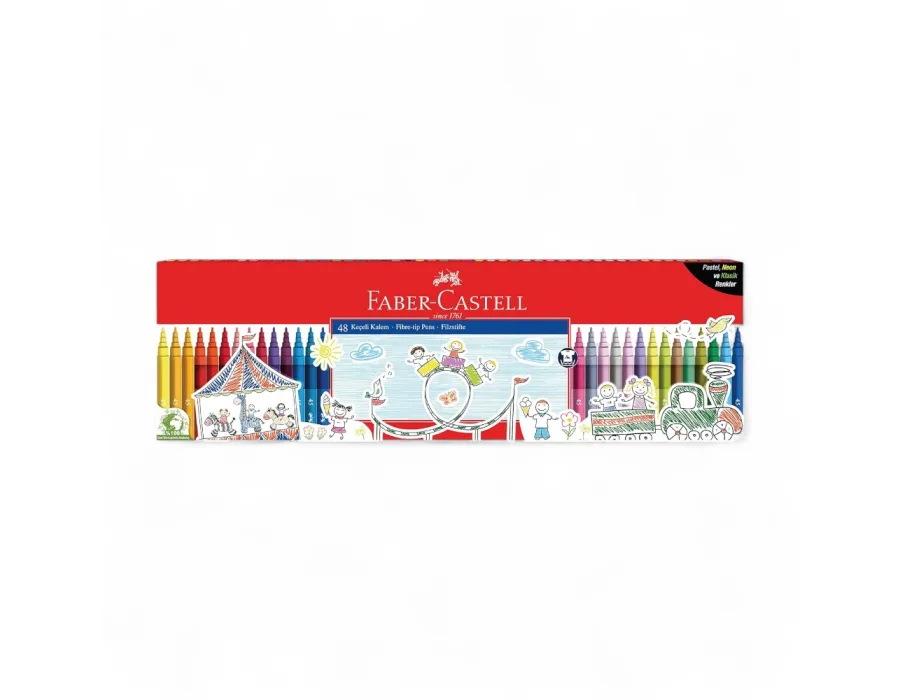 Faber-Castell Klasik Keçeli Kalem 48'li