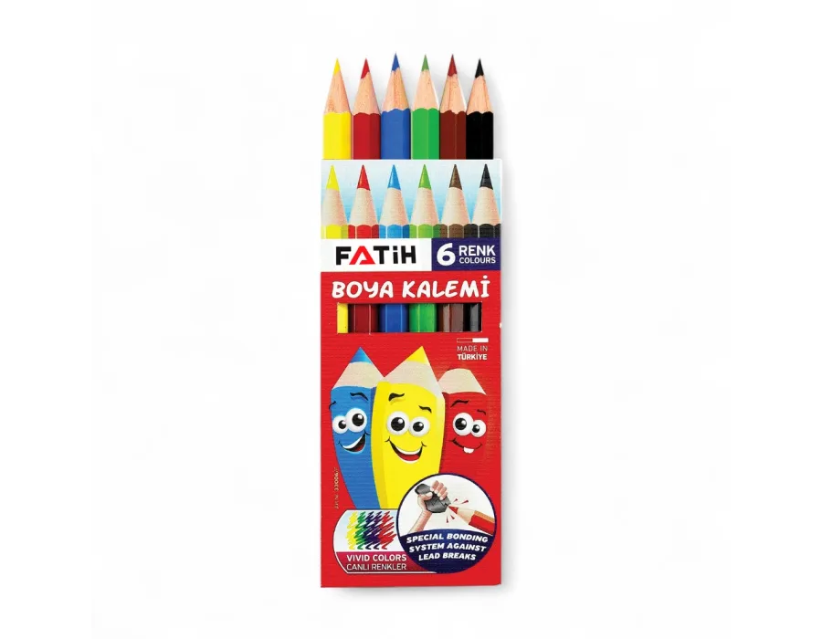 Fatih Kuru Boya Yarım Boy 6 Renk