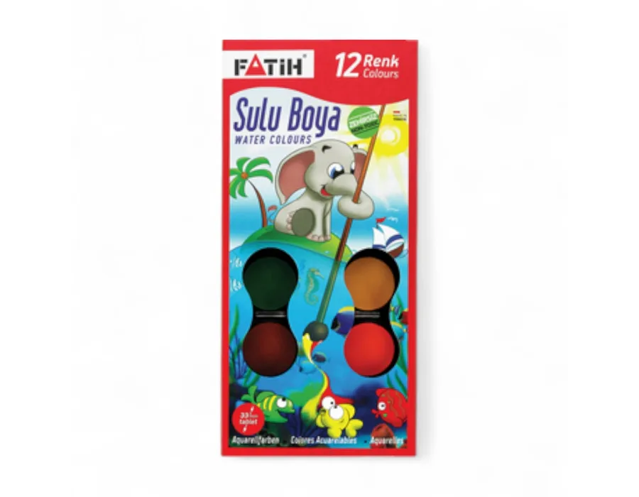 Fatih Sulu Boya 12 Renk 33mm K-12