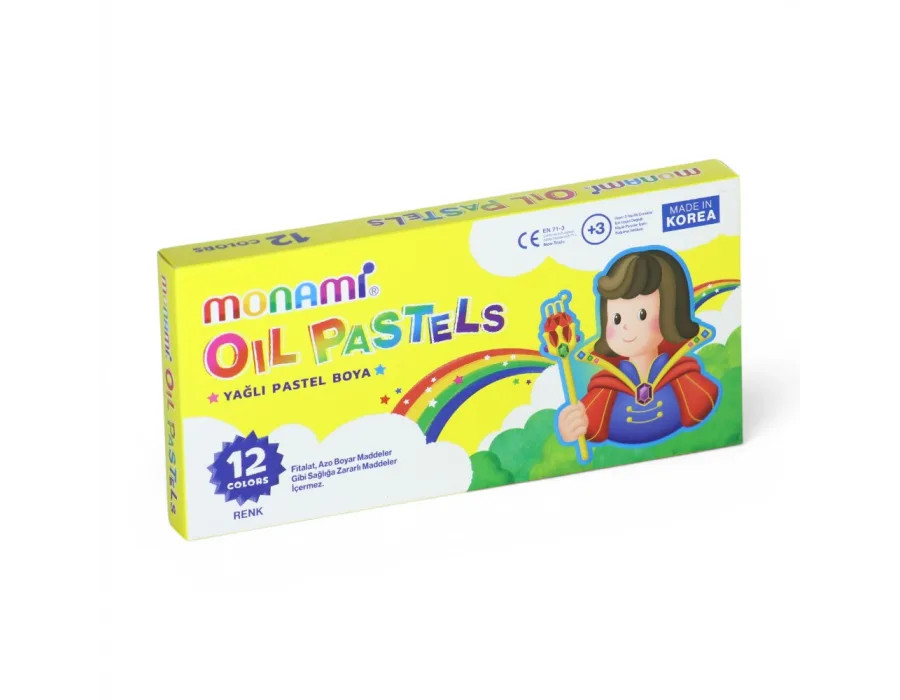 MONAMİ PASTEL BOYA 12 RENK KARTON KUTULU