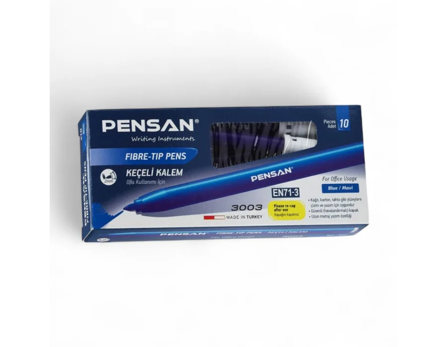 Pensan Keçeli Kalem Ofis Tipi 3003 Mavi